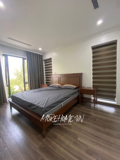 Picture of Giường gỗ tự nhiên Óc chó đẹp QMHG02