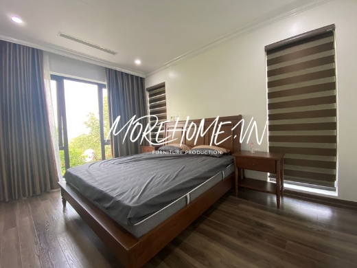 Picture of Giường gỗ tự nhiên Óc chó đẹp QMHG02